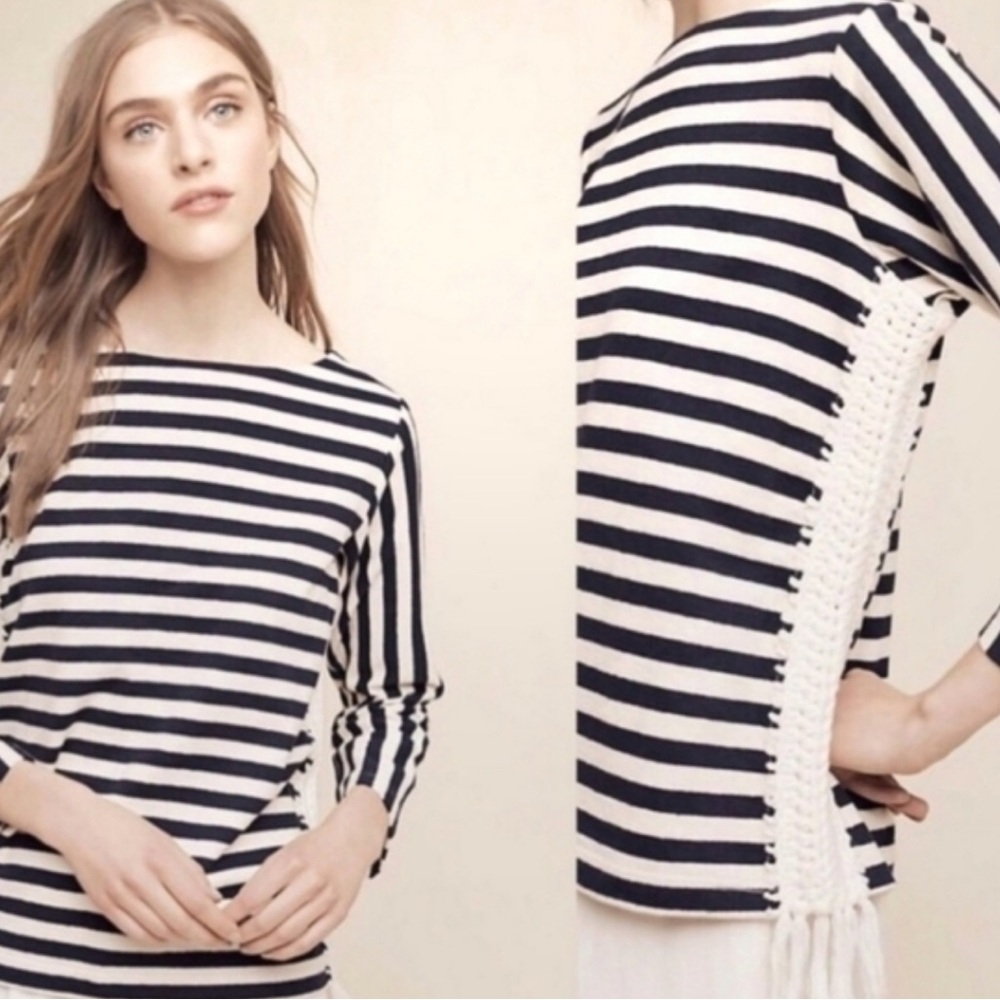 Striped Black and White Women's‎ Top